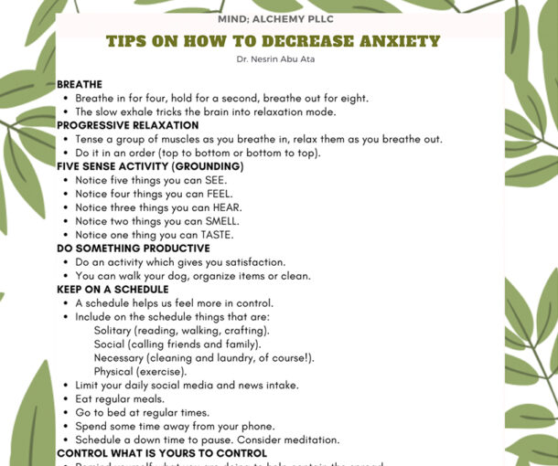 Tips on how to decrease anxiety